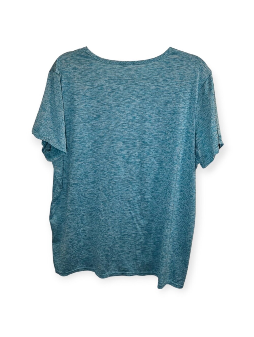 Real Essentials Teal V-Neck Activewear Tee Size 2X - Picture 4 of 7